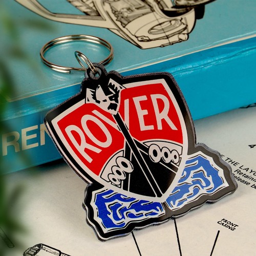 Rover badge keyring - rover,
