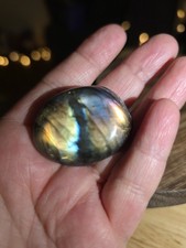 Rainbow Flash Small Palmstone Beautiful Natural Crystal Gemstone