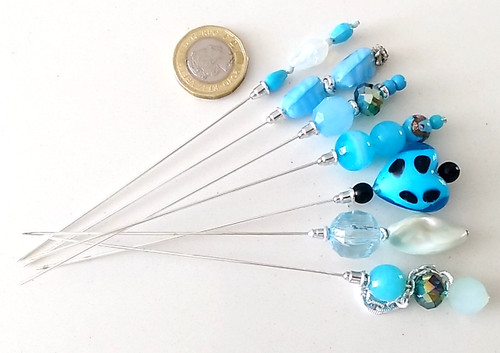 Vintage bead hat - hat, pins