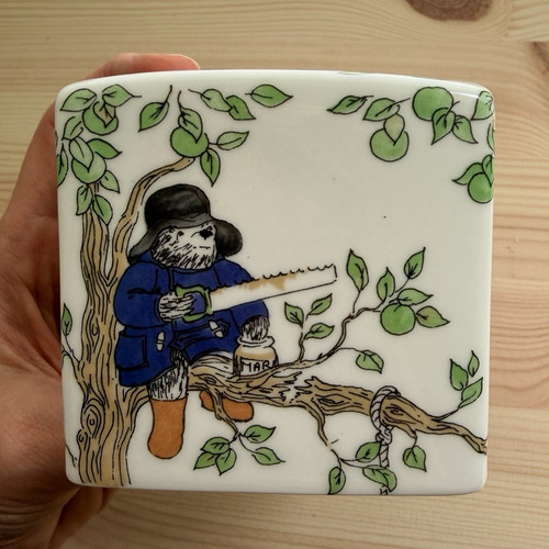 Square ceramic money box - square,