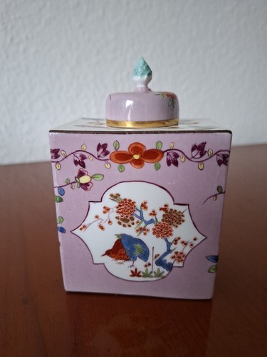 Meissen large tea caddy with - -,