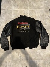 VINTAGE 90s KODAK EASTMAN EXR MOTION PICTURE FILMS LEATHER JACKET RARE