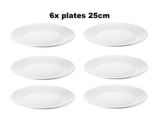 White Plates Bowls Crockery Dinner Set Dinnerware Tableware 8 16 24Pc Mi/Di SAFE