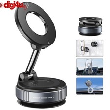 Foldable Vacuum Magnetic Car Phone Holder 360° Rotating Suction Cup Phone Mount