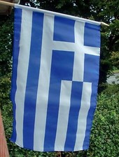 Greece large hand waving flag - hand,