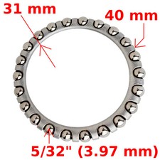 BIKE BALL BEARING CAGED HEADSET FRAME PIVOT 1 1/8" AHEAD 5/32" BEARINGS RETAINER