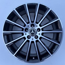 MERCEDES C-CLASS W205 AMG 19" BLACK FRONT ALLOY WHEEL DIAMOND CUT A2054011300