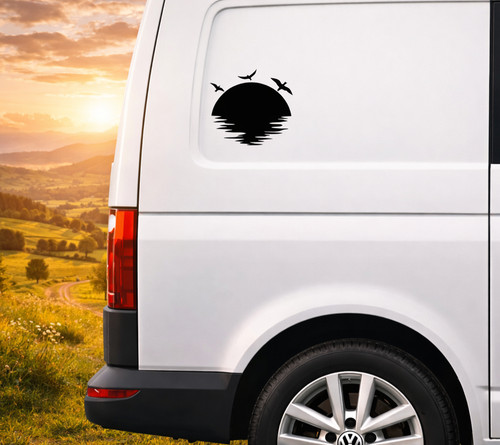 Large sunset vinyl decals - large,