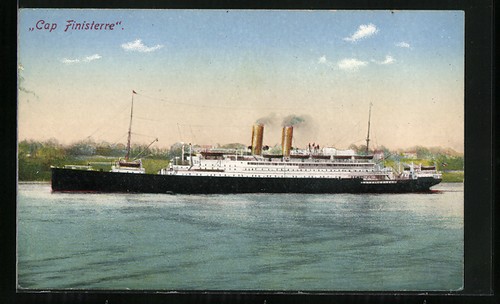 Postcard passenger ship - postcard, cap