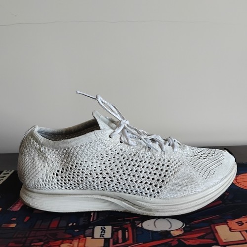 Nike flyknit racer white - white, uk