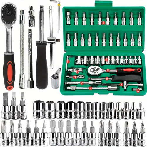 46pcs metric socket hss - 46pcs, 1/4"