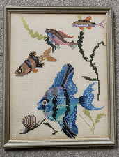 Vintage Framed Completed Cross