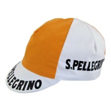 SAN PELLEGRINO RETRO VINTAGE CYCLING TEAM SUMMER BIKE HAT CAP - Made in Italy