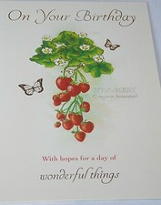 Birthday Card. Strawberry
