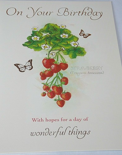 Birthday card strawberry - birthday, card.