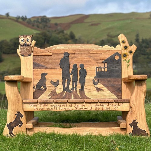 Personalised memorial bench - memorial,