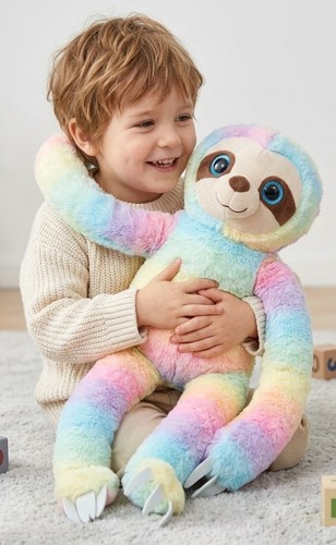 New 75cm rainbow sloth soft - rainbow,