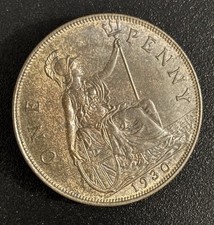 1930 George V One Penny AUNC