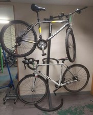 DUAL 2 BIKE STAND BICY LE TOWER GARAGE SHED STORAGE