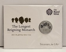 2015 UK £20 Silver Coin Queen