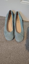 Women Hotter Light Blue Court Suede Shoes  Size 7 Uk New Without Tag