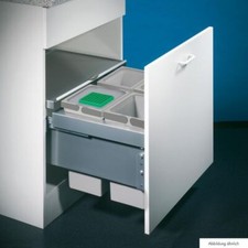 Cox® Base 360 S/600-4, waste collector for front pull-outs, without bio lid, light grey,