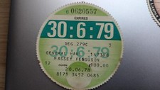 Rare Collectable old tax disc from JUN 79.......................................