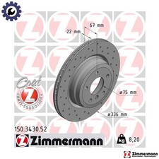 2x BRAKE DISC 150.3430.52 FOR