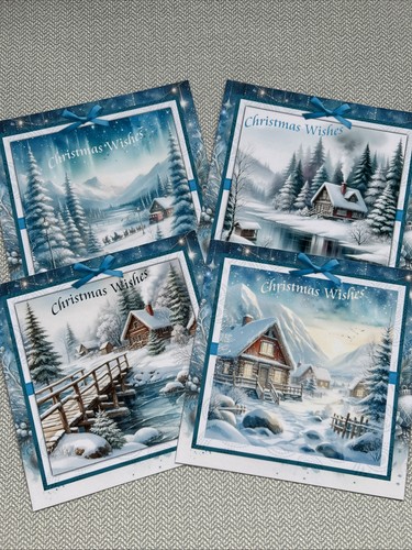 Snowy scene christmas card - 4, x
