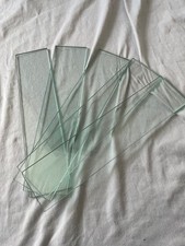 5x Vintage Heavy Glass Shelves for Display, Cabinet, Collection etc. 340x80x5mm