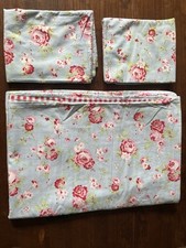IKEA Rosali Single Duvet Cover Set X2 Pillowcases Floral & Gingham Reversible