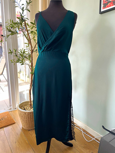 Zara green satin slip - green,