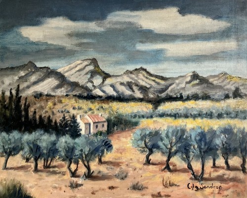 Antique oil painting spanish - oil,