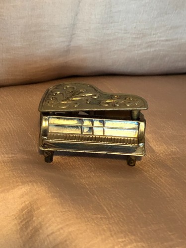 Small brass grand piano made - small,