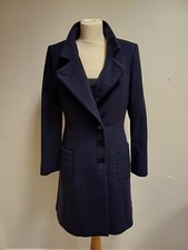 Reiss Navy Blue Wool Slim Fit Coat Size S