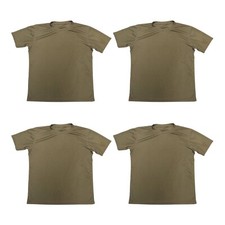 4 Pack British Army Olive Green Coolmax PCS Combat T-Shirt Anti Static Top