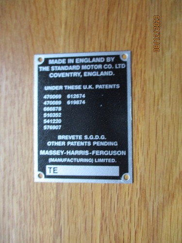 For the tractor ferguson te - ,