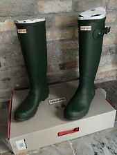 Hunter Wellington Boots Size 7 UK Original Tall In Green Welly Womens Boot 