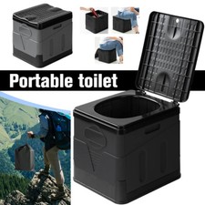 20L Portable Folding Toilet Seat Camping Potty Loo Camping Caravan Outdoor w/Bag