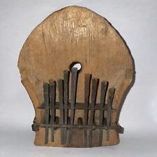 20th Century African Thumb Piano - Sanza Musical Percussion Instrument 9 Keys