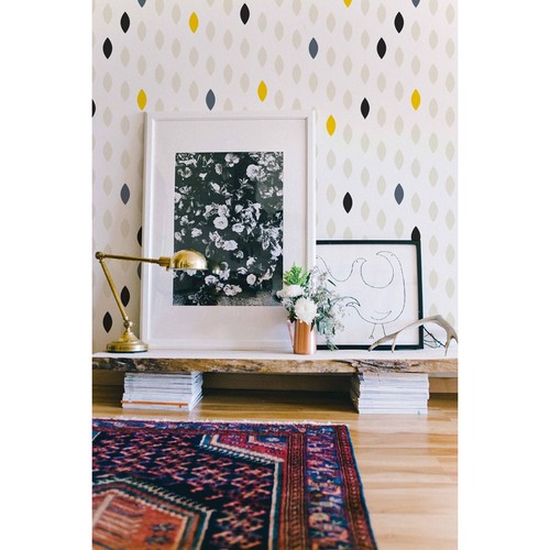 Simple drop polka dot - grey, and