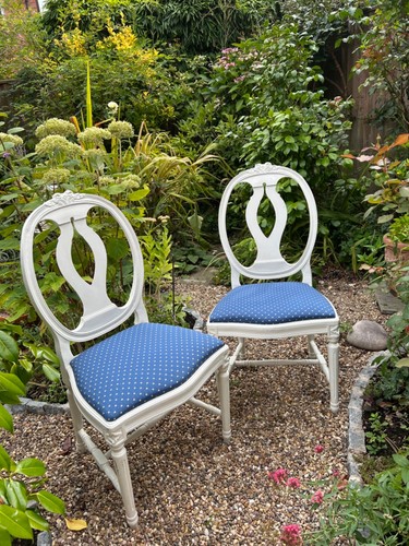 Pair gustavian rose - a, of