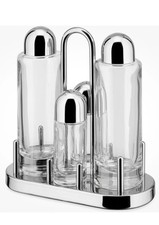 ALESSI Italy Industrial Design Ettore Sottsass Cruet Set Oil Salt Pepper Shakers