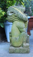 HAND CARVED SANDSTONE GARGOYLE