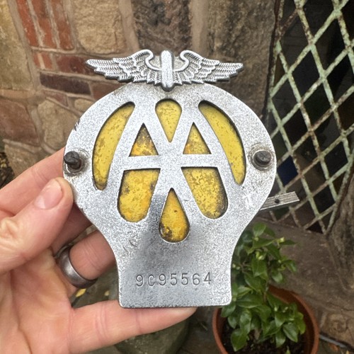 Vintage metal car badge - aa,
