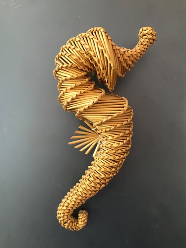 Corn dolly seahorse - dolly, vintage