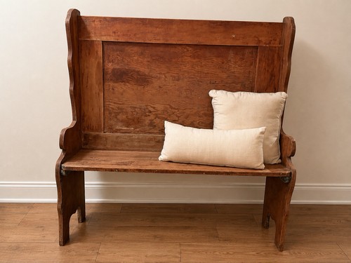 Church pew rustic bench - church,