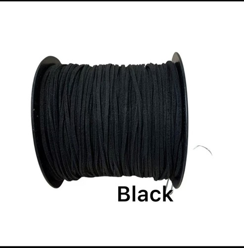 Flat faux suede leather cord - leather,