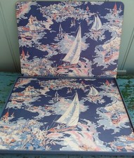 Laura Ashley Riviera Placemats / Table Mats. Set of 4. Boxed. VGC