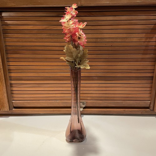 Hand blown pink skinny - skinny, vase
